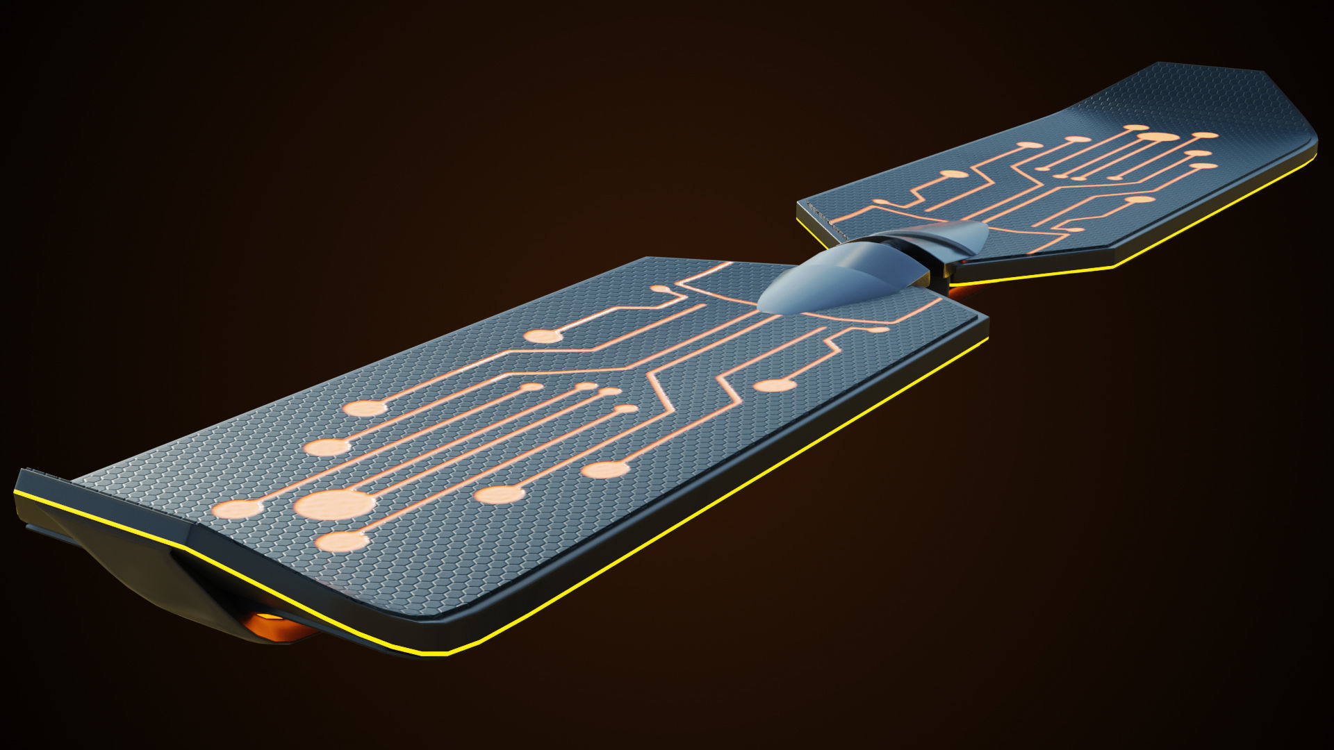 Sic-Fi Hoverboard 4 All PBR Unity UE Textures Included Low-poly 3D model_3