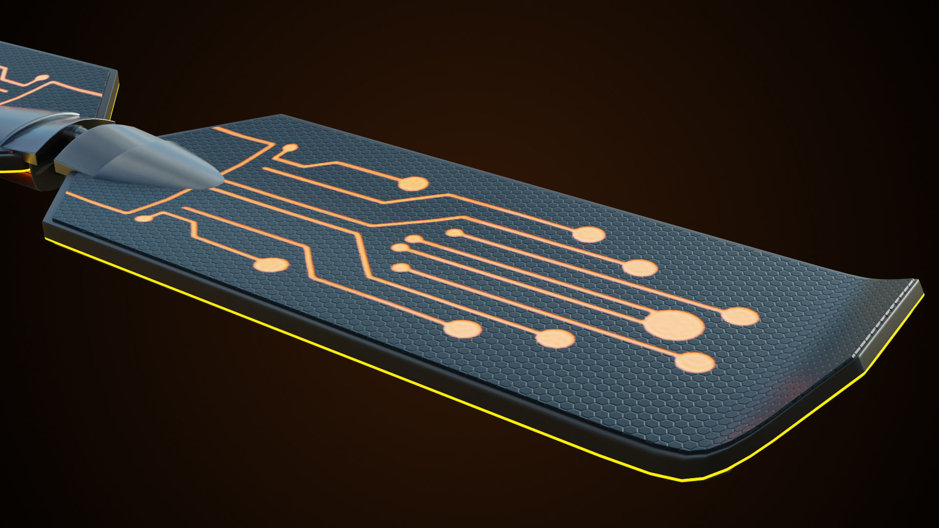 Sic-Fi Hoverboard 4 All PBR Unity UE Textures Included Low-poly 3D model_10