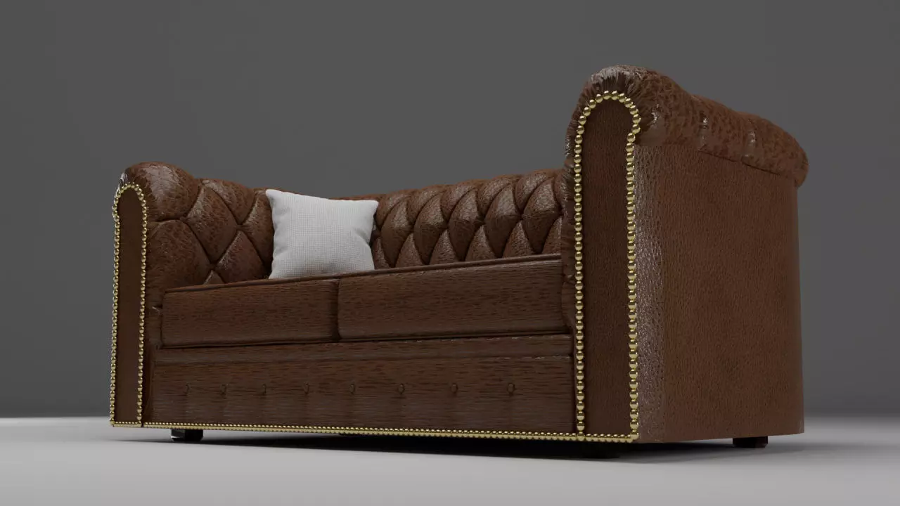Chesterfield sofa 3D model_0