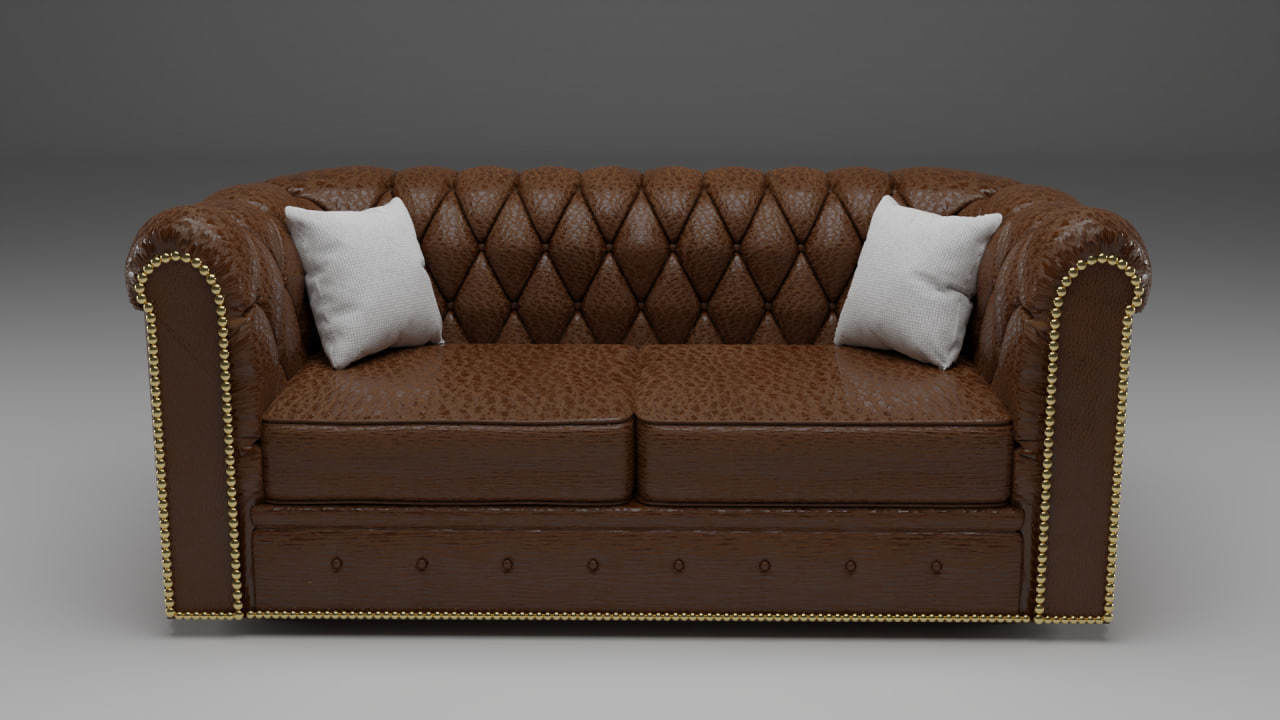 Chesterfield sofa 3D model_1