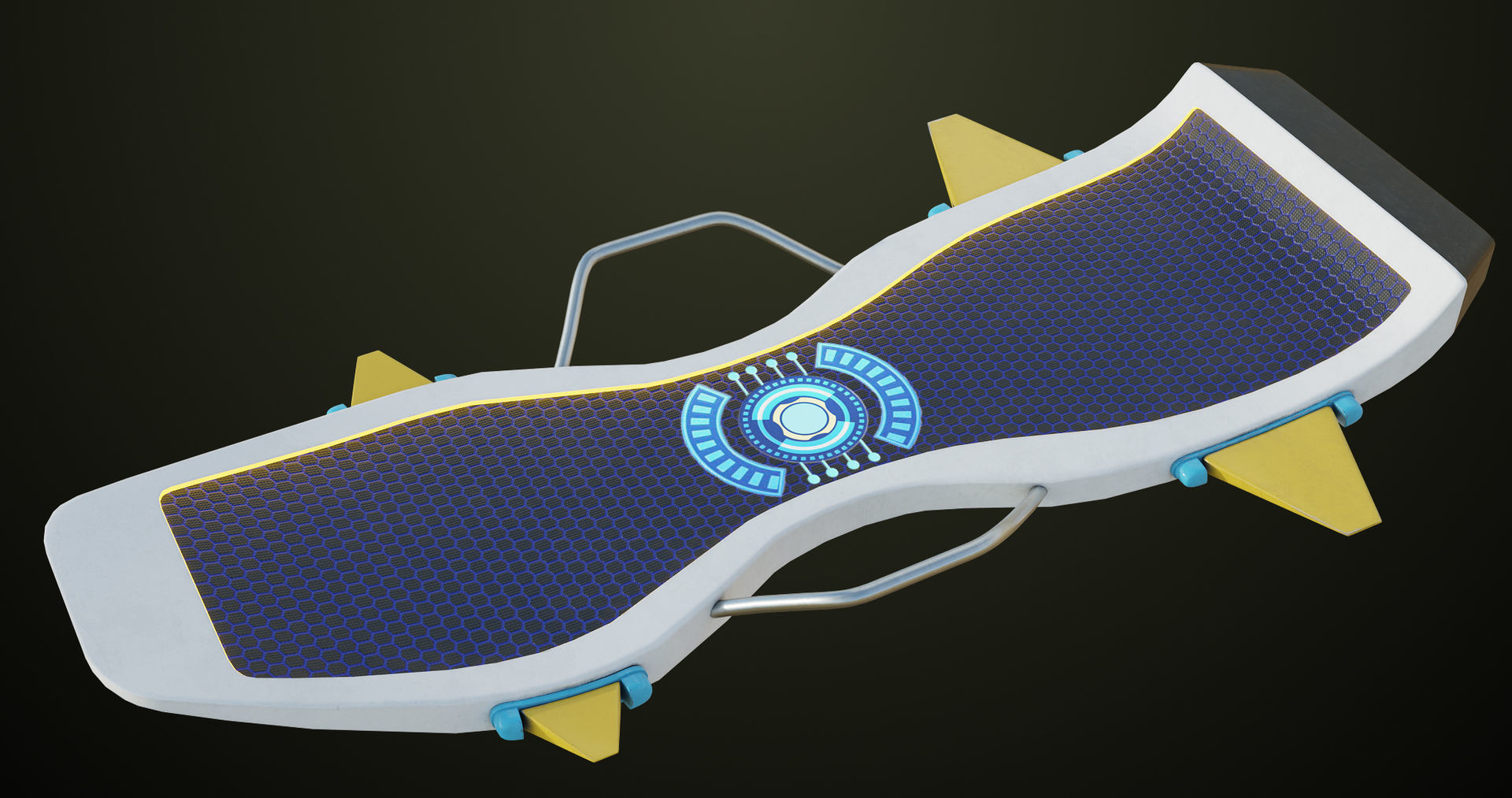  Sci Fi Hoverboard 7 All PBR Unity UE Textures Included Low-poly 3D model_12