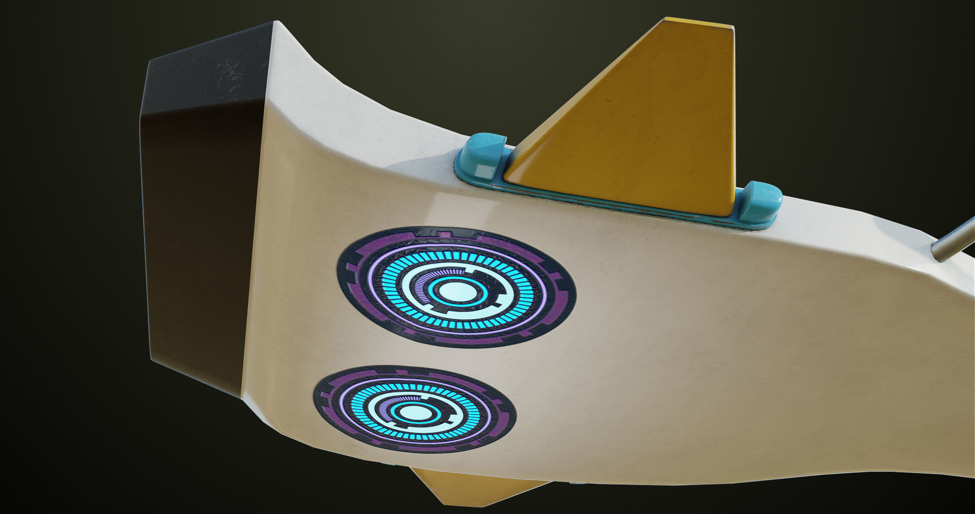  Sci Fi Hoverboard 7 All PBR Unity UE Textures Included Low-poly 3D model_15