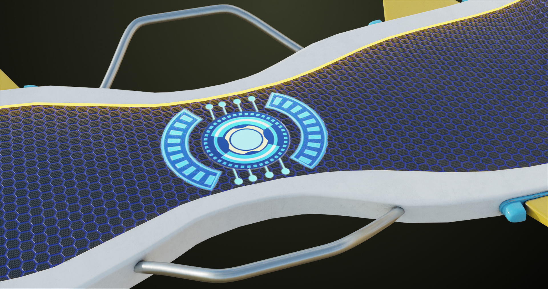  Sci Fi Hoverboard 7 All PBR Unity UE Textures Included Low-poly 3D model_13