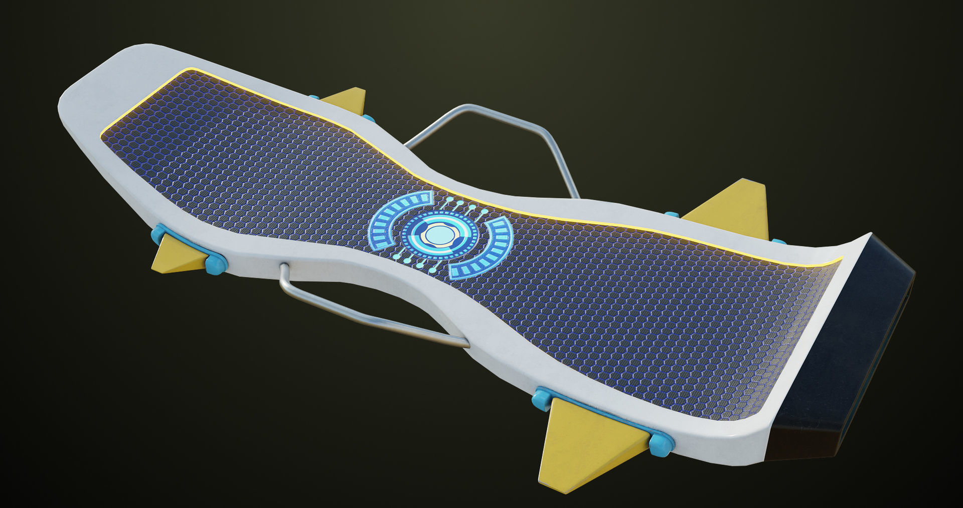  Sci Fi Hoverboard 7 All PBR Unity UE Textures Included Low-poly 3D model_2