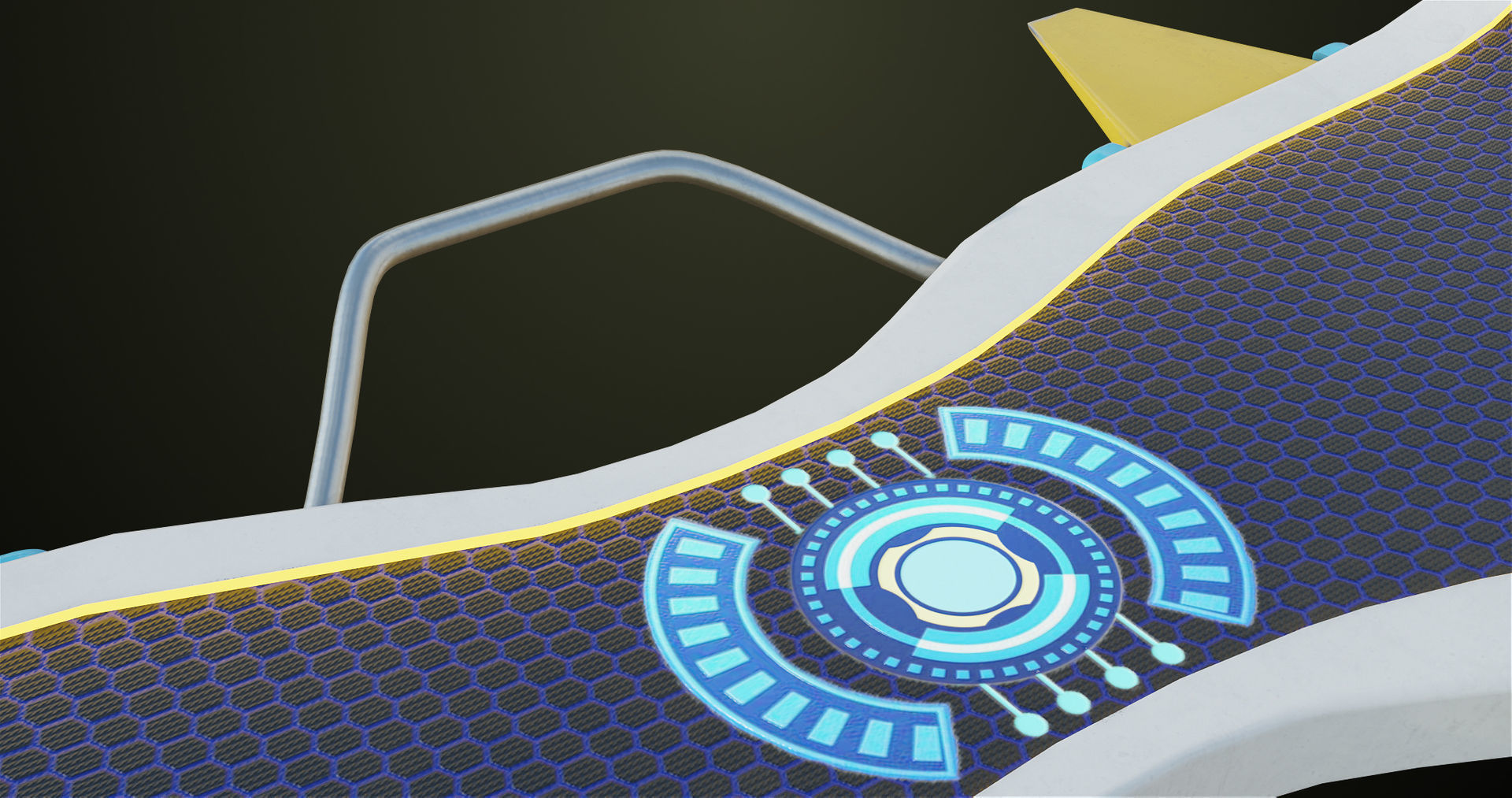  Sci Fi Hoverboard 7 All PBR Unity UE Textures Included Low-poly 3D model_14