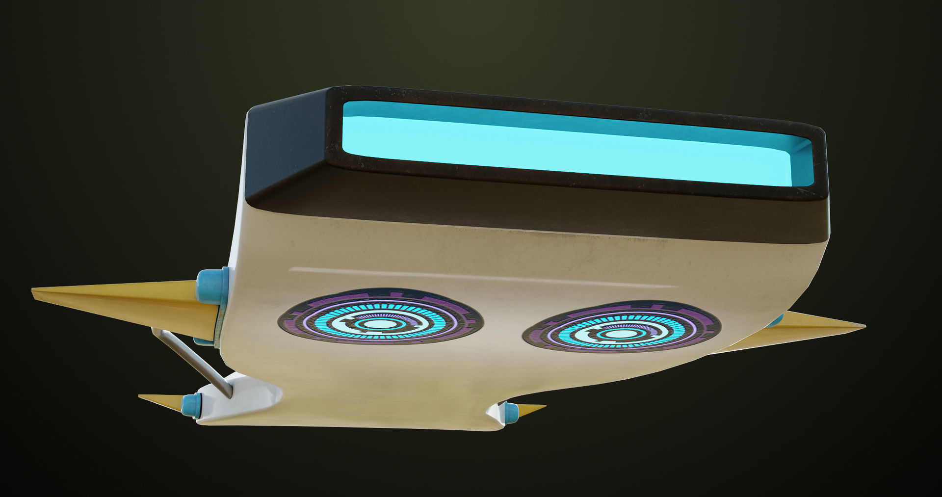  Sci Fi Hoverboard 7 All PBR Unity UE Textures Included Low-poly 3D model_7