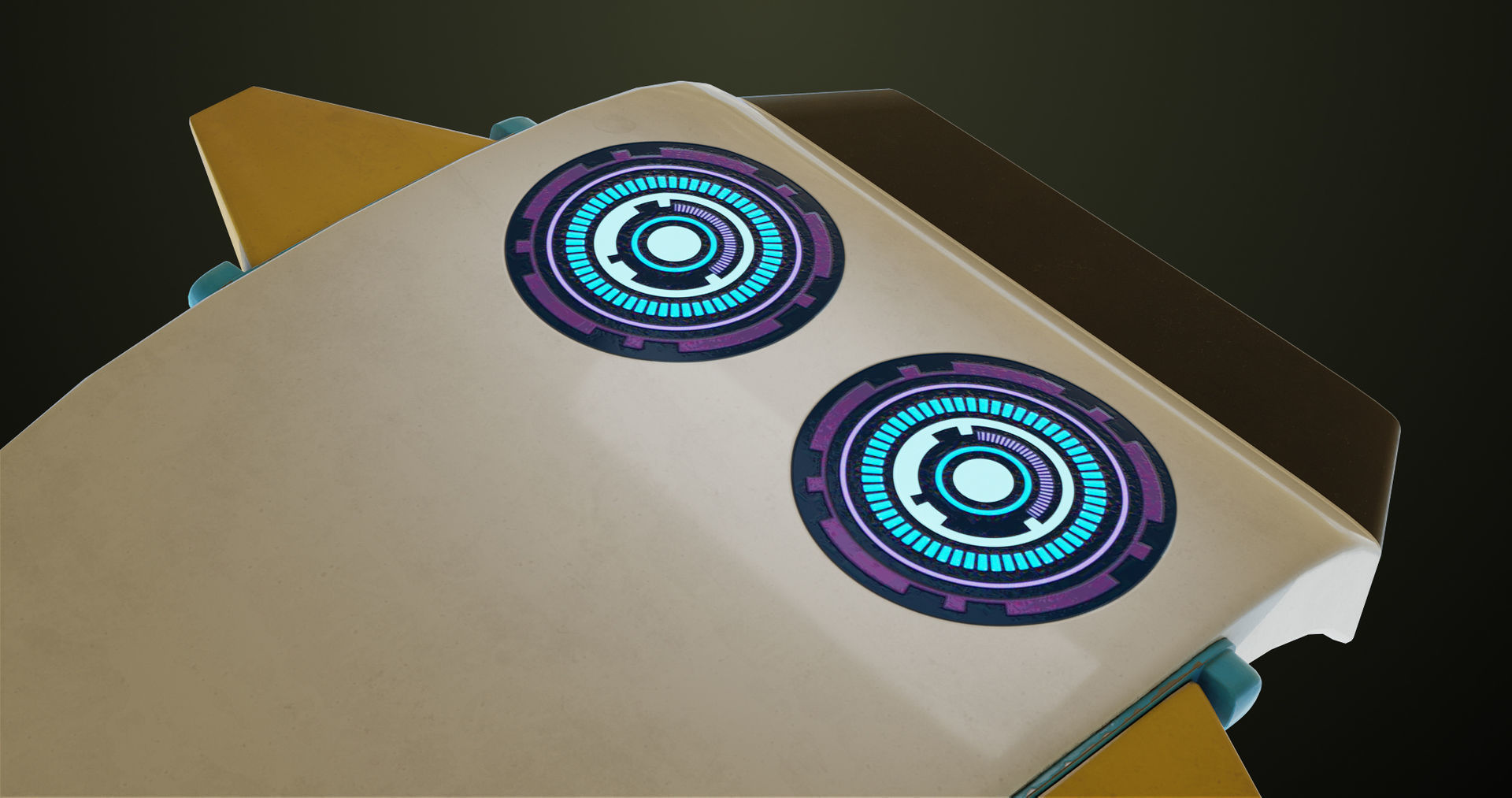  Sci Fi Hoverboard 7 All PBR Unity UE Textures Included Low-poly 3D model_8