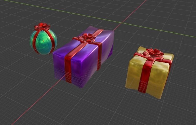 CHRISTMAS TREE - GIFT BOXES -  PLAIN CHRISTMAS TREE 3D Model Collection_10