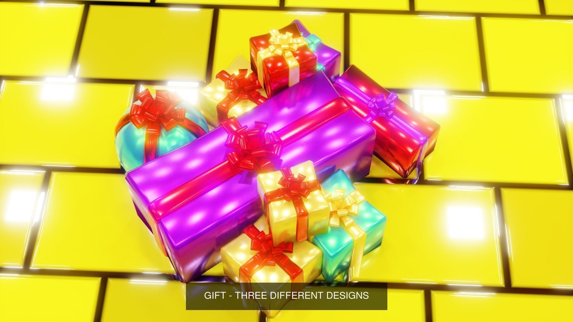 CHRISTMAS TREE - GIFT BOXES -  PLAIN CHRISTMAS TREE 3D Model Collection_5