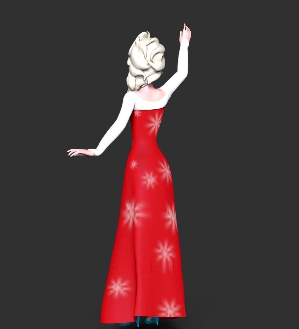 Elsa Princess 3D print model_15