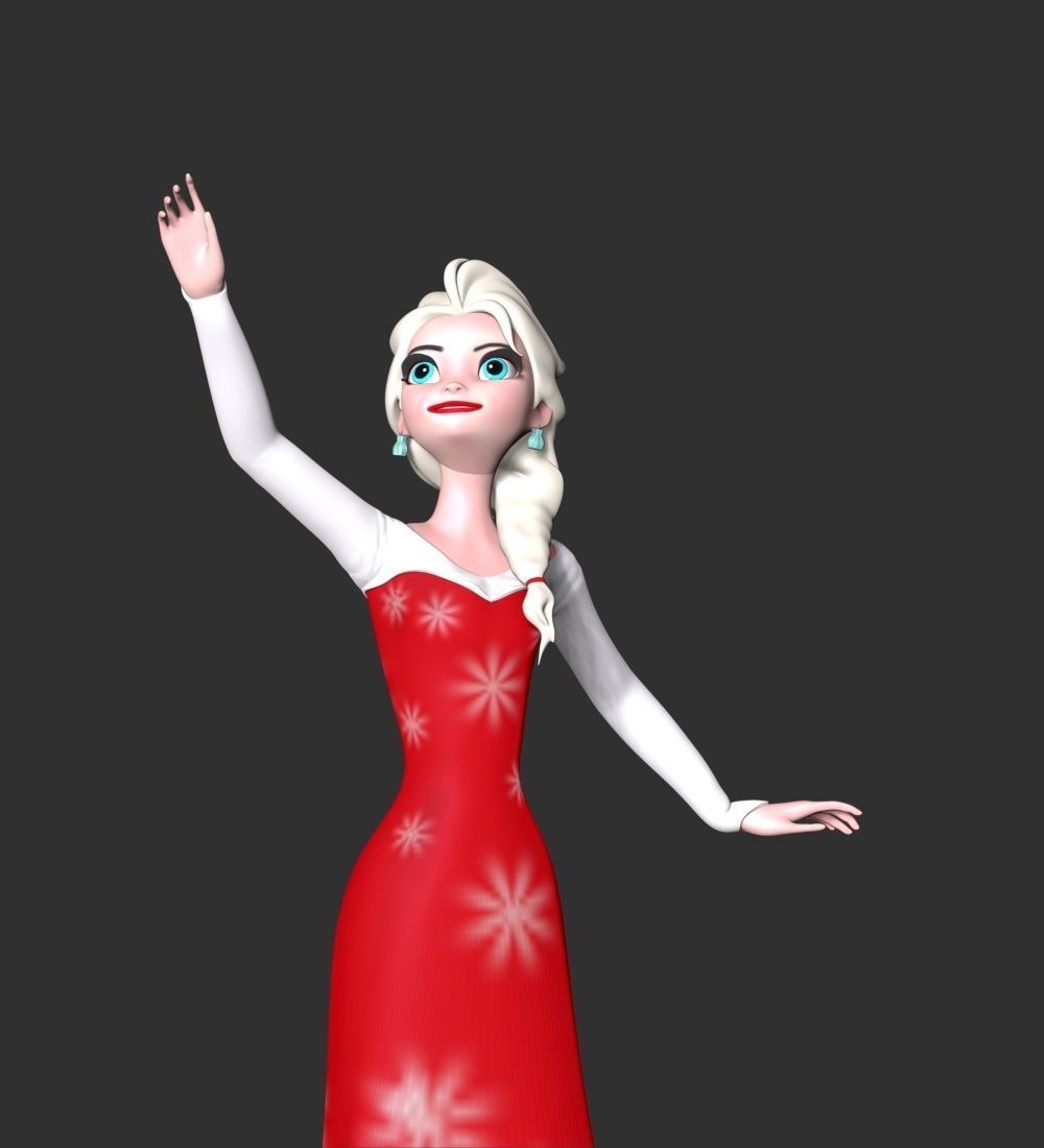 Elsa Princess 3D print model_8