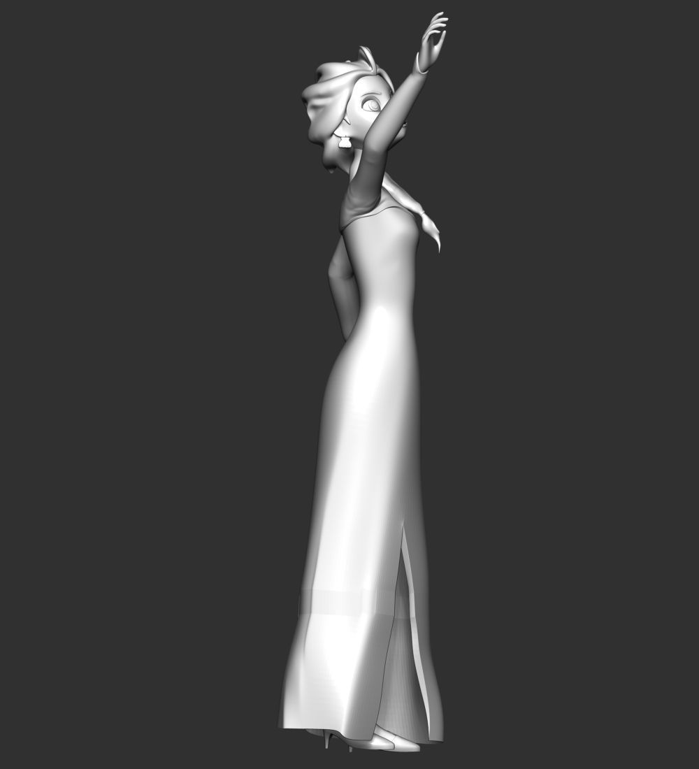 Elsa Princess 3D print model_23