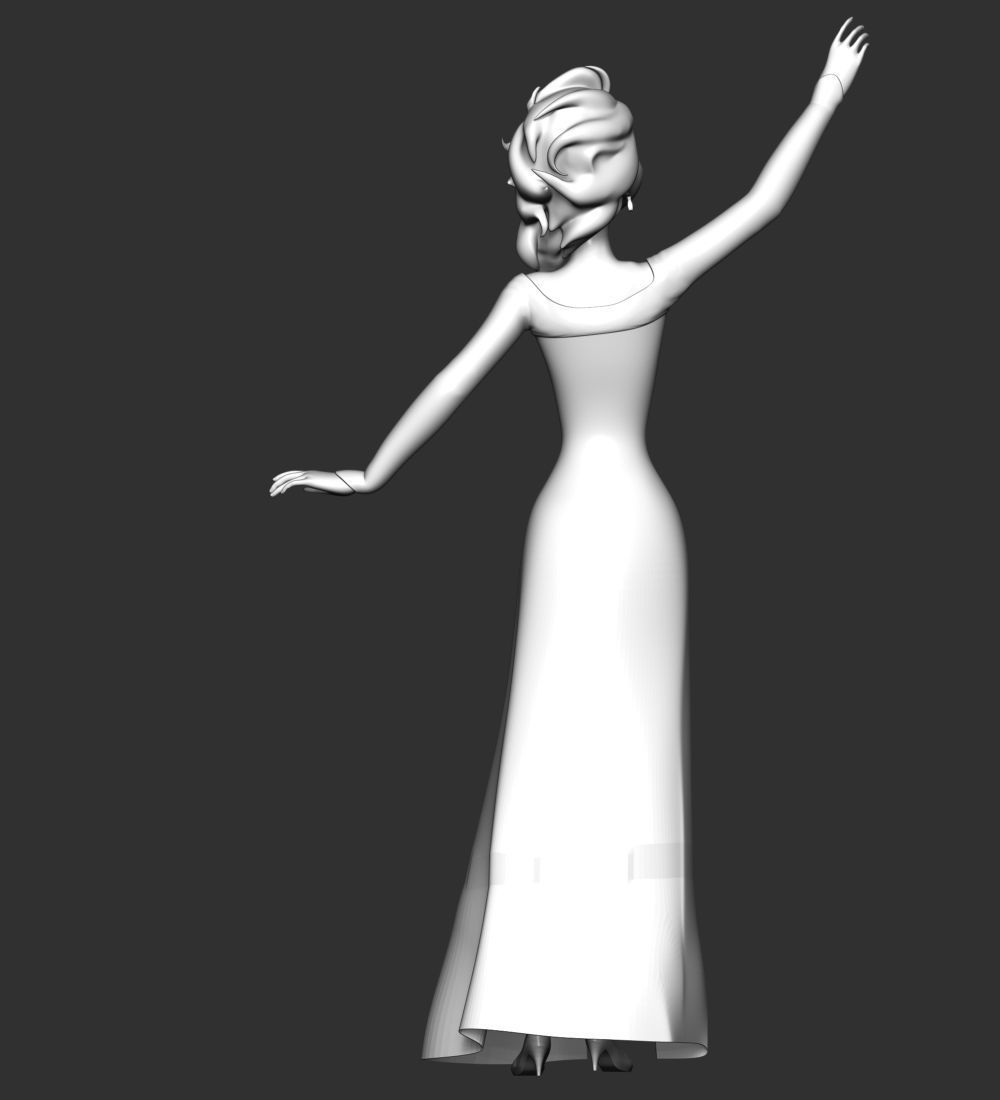 Elsa Princess 3D print model_22