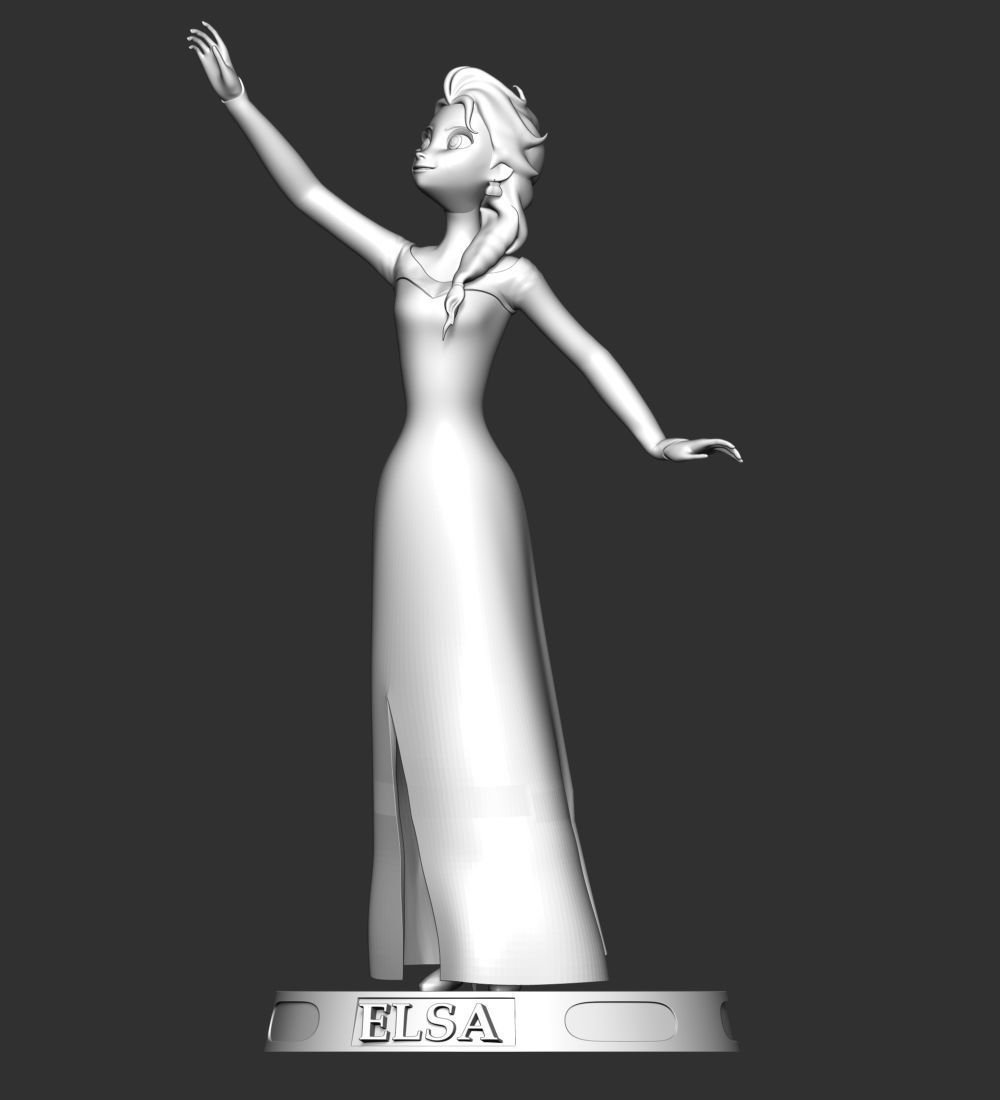 Elsa Princess 3D print model_28