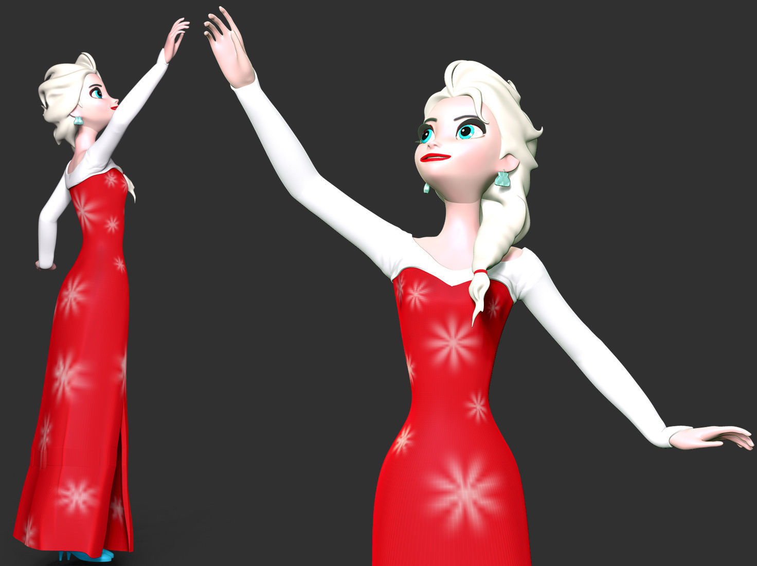 Elsa Princess 3D print model_4