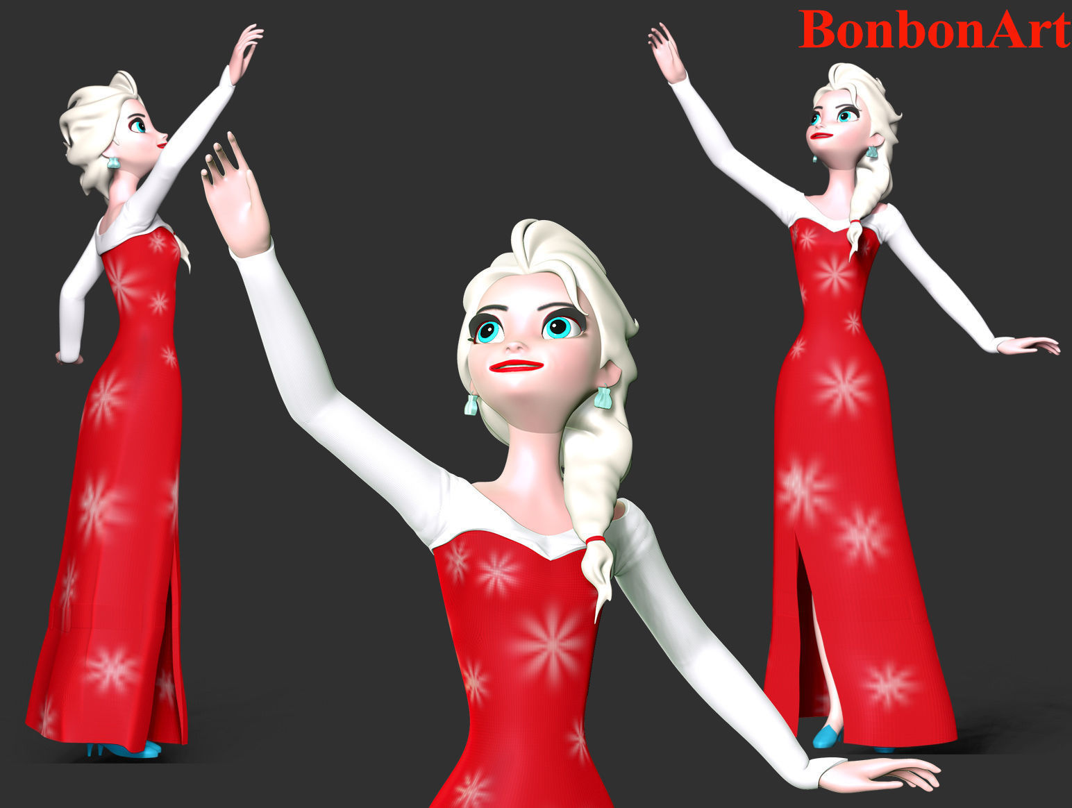 Elsa Princess 3D print model_1