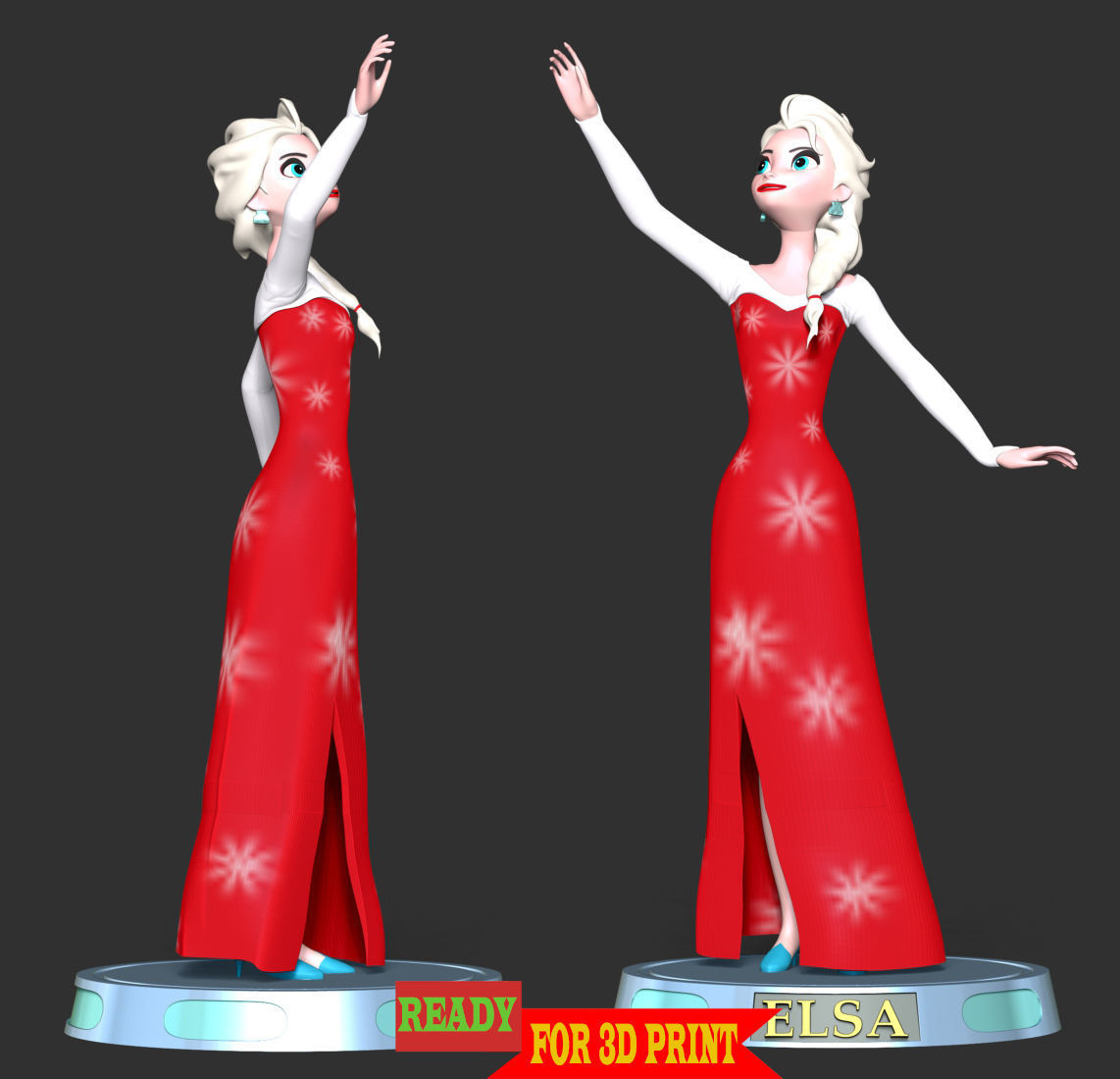 Elsa Princess 3D print model_2