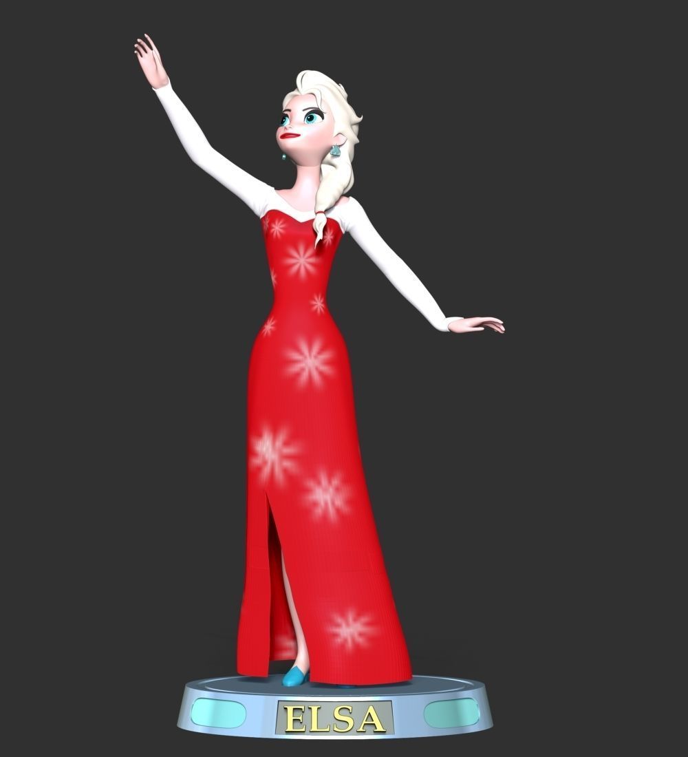 Elsa Princess 3D print model_16