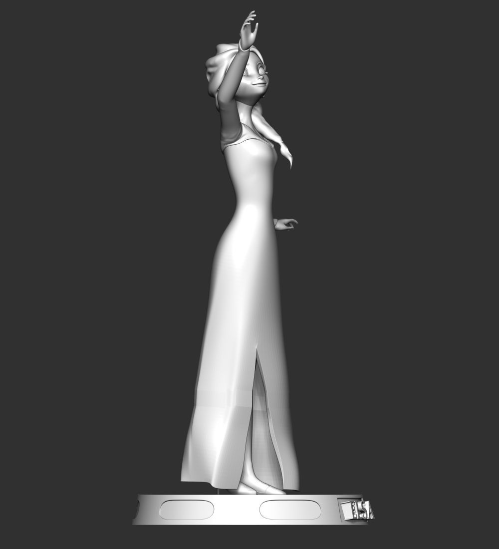 Elsa Princess 3D print model_25
