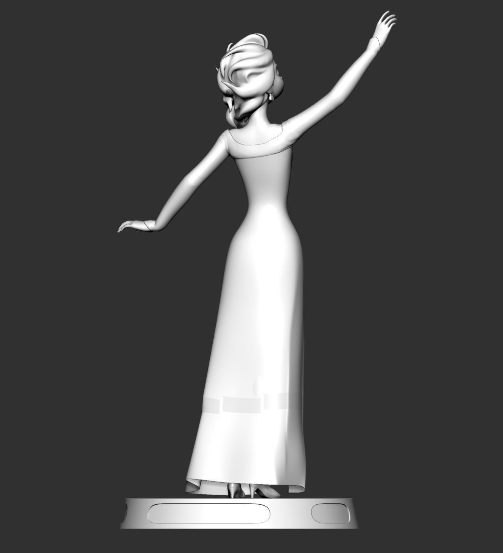 Elsa Princess 3D print model_26