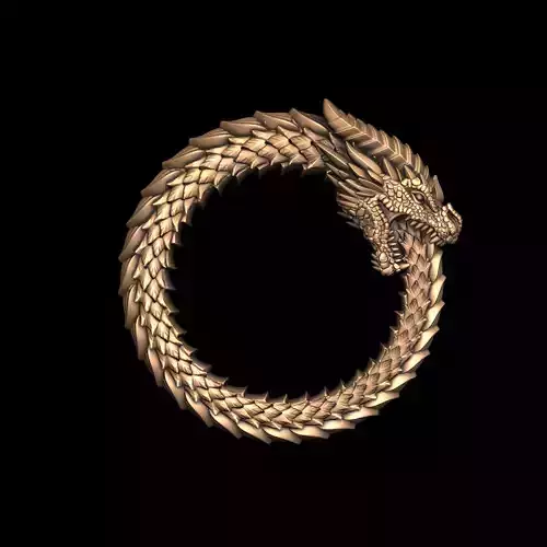 Ouroboros pendant 3D print model