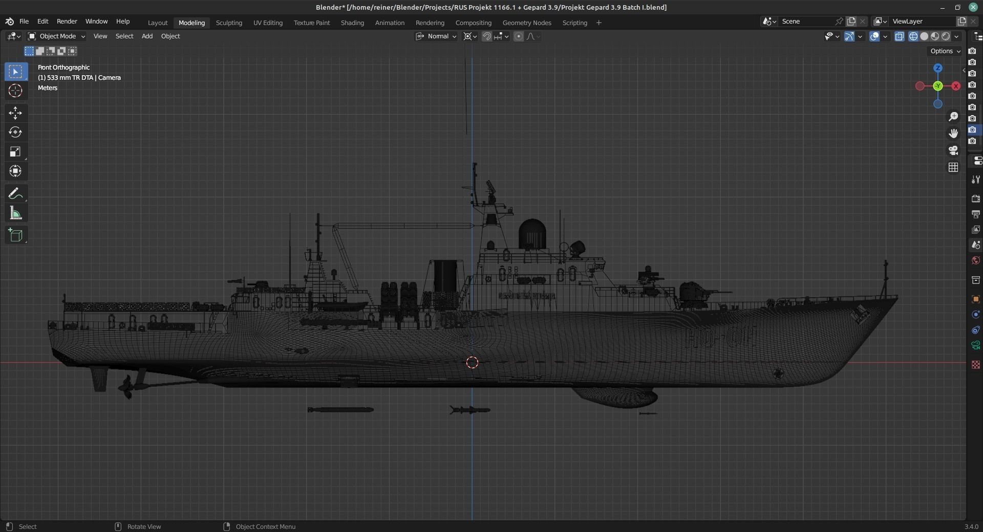 Frigate Project 1166-1 Export Gepard Batch I-III 3D model_3