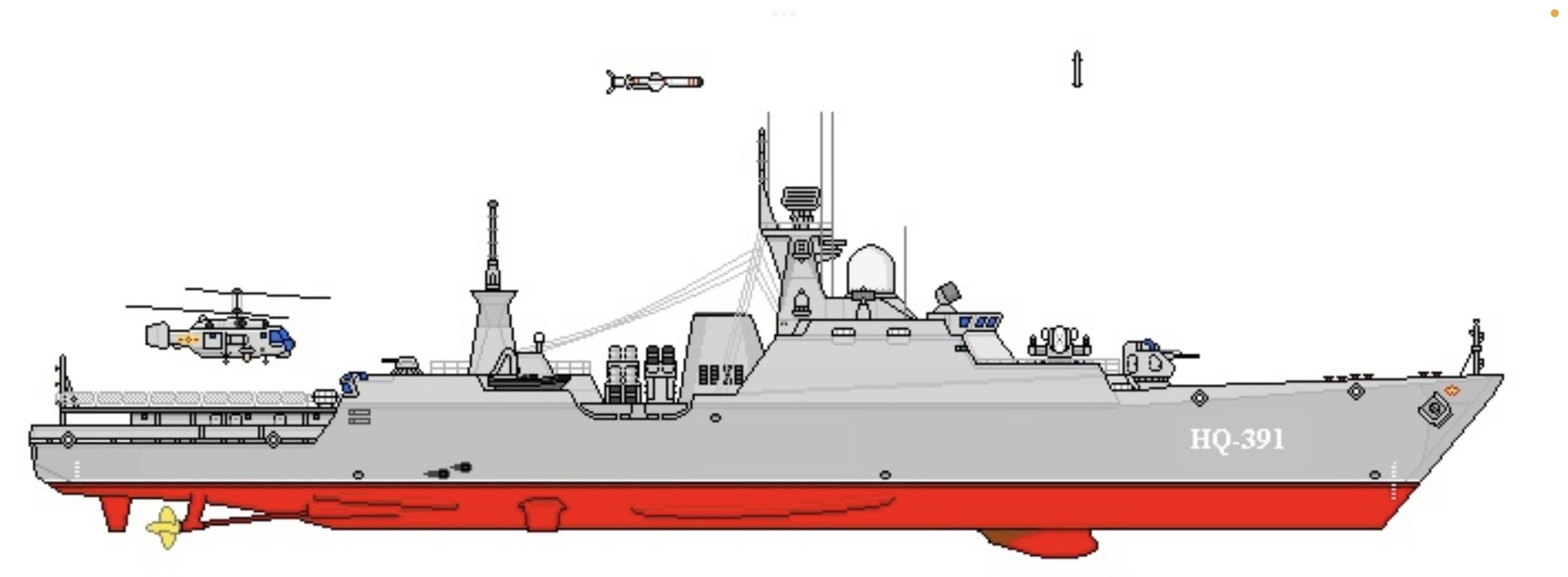 Frigate Project 1166-1 Export Gepard Batch I-III 3D model_2