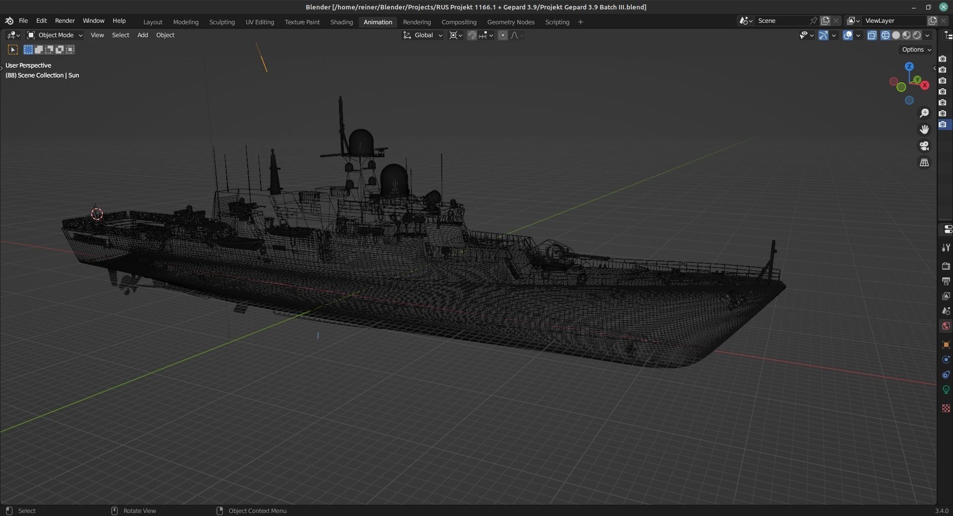 Frigate Project 1166-1 Export Gepard Batch I-III 3D model_20