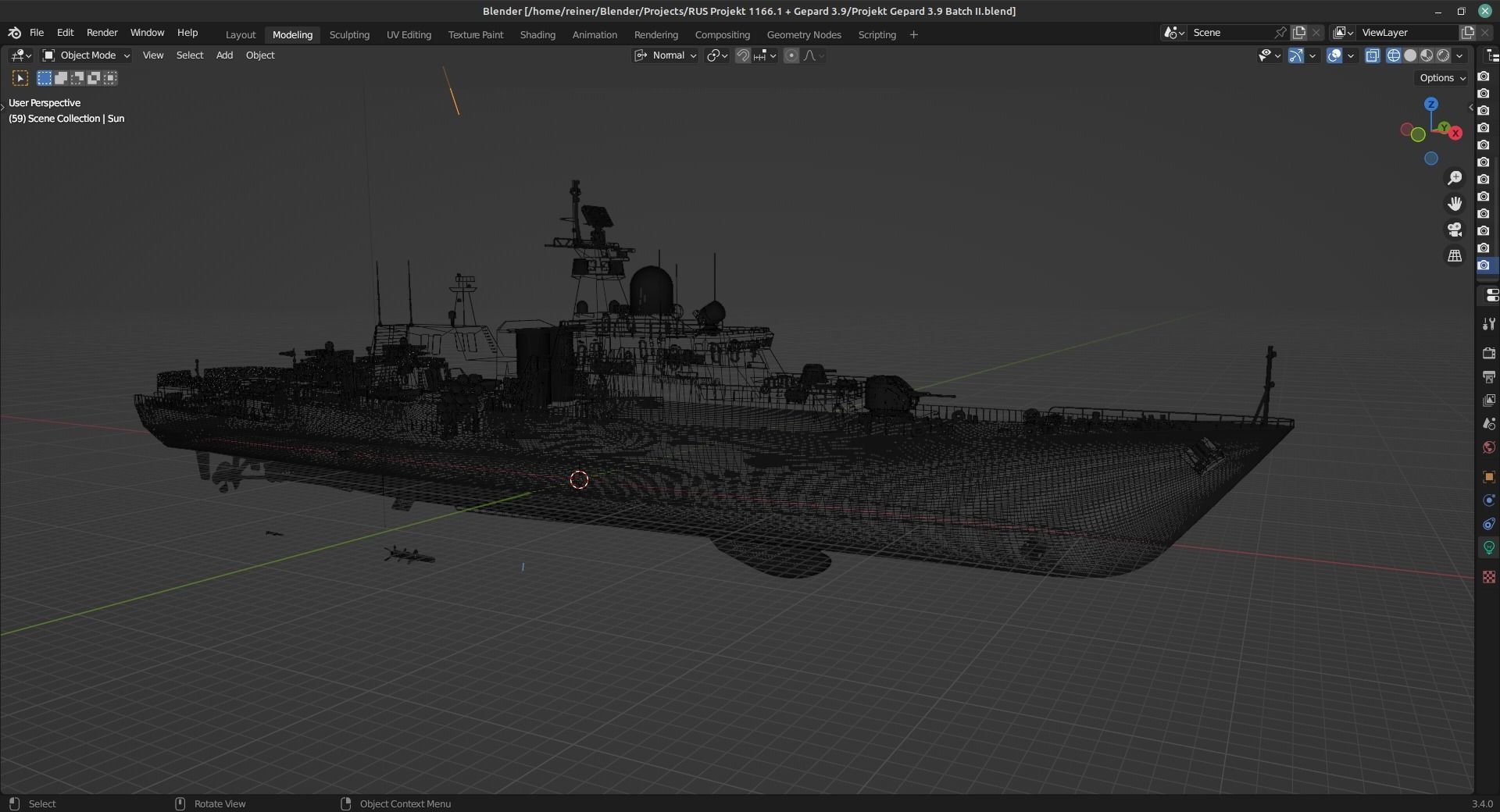 Frigate Project 1166-1 Export Gepard Batch I-III 3D model_13