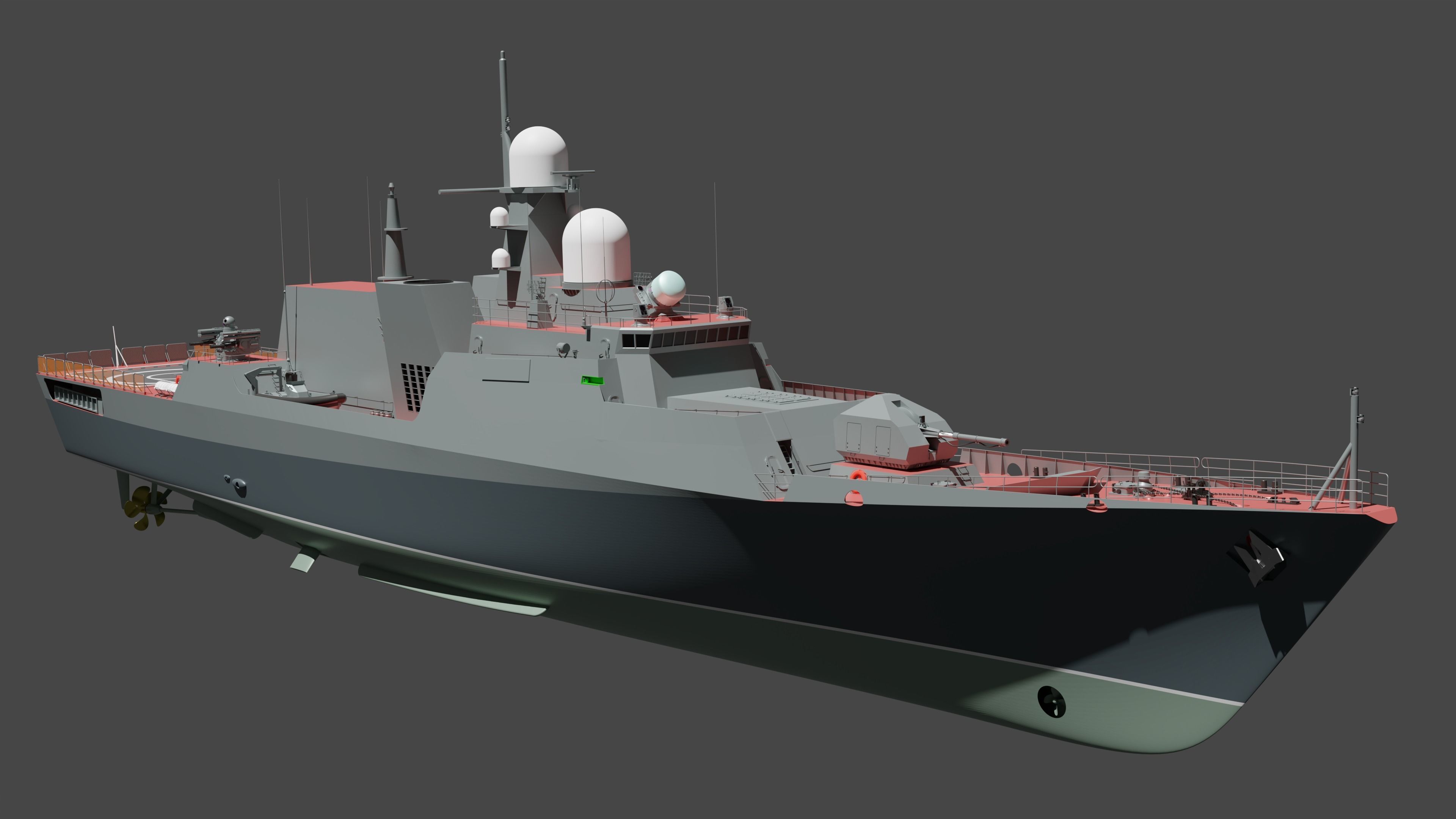 Frigate Project 1166-1 Export Gepard Batch I-III 3D model_14