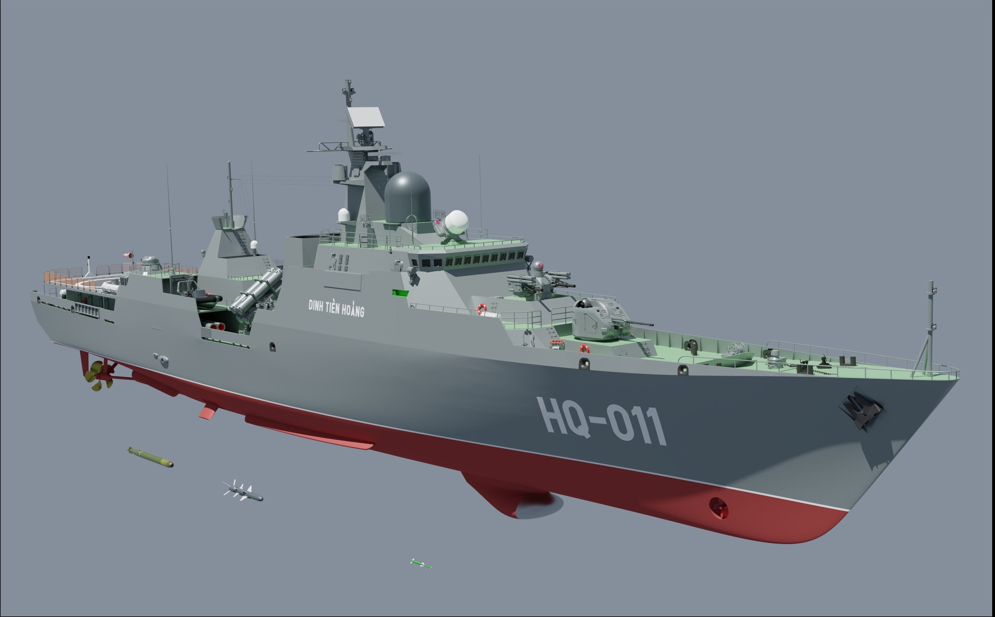 Frigate Project 1166-1 Export Gepard Batch I-III 3D model_1