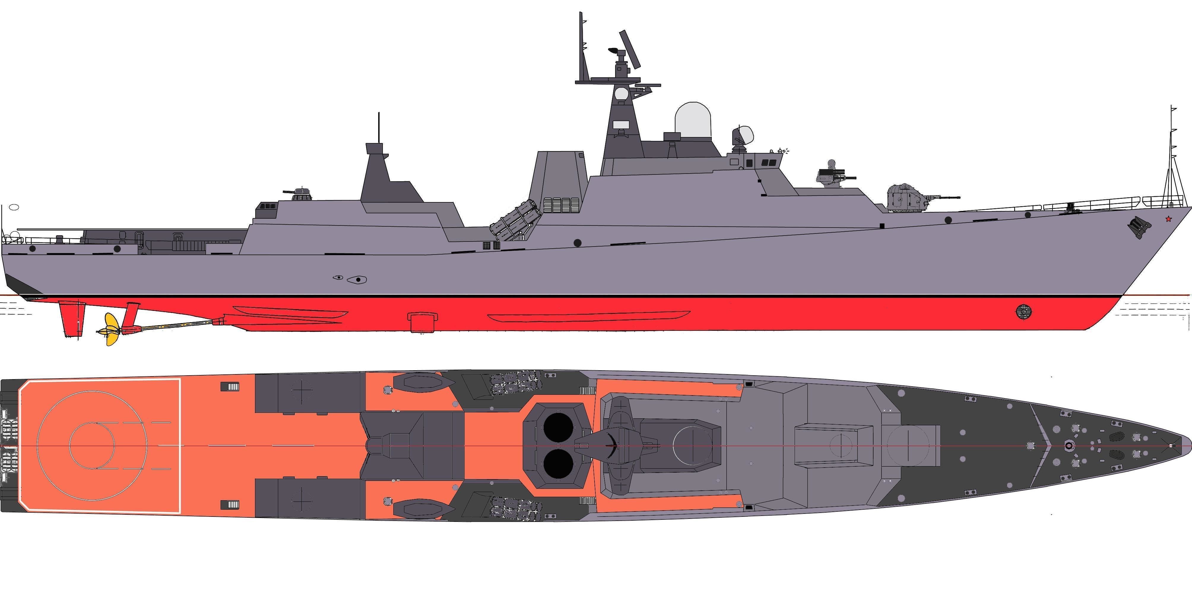 Frigate Project 1166-1 Export Gepard Batch I-III 3D model_6