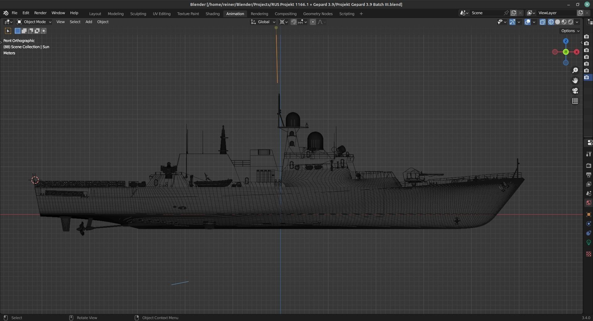 Frigate Project 1166-1 Export Gepard Batch I-III 3D model_18