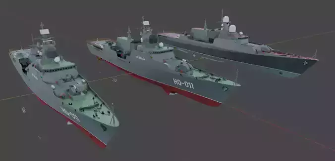 Frigate Project 1166-1 Export Gepard Batch I-III 3D model
