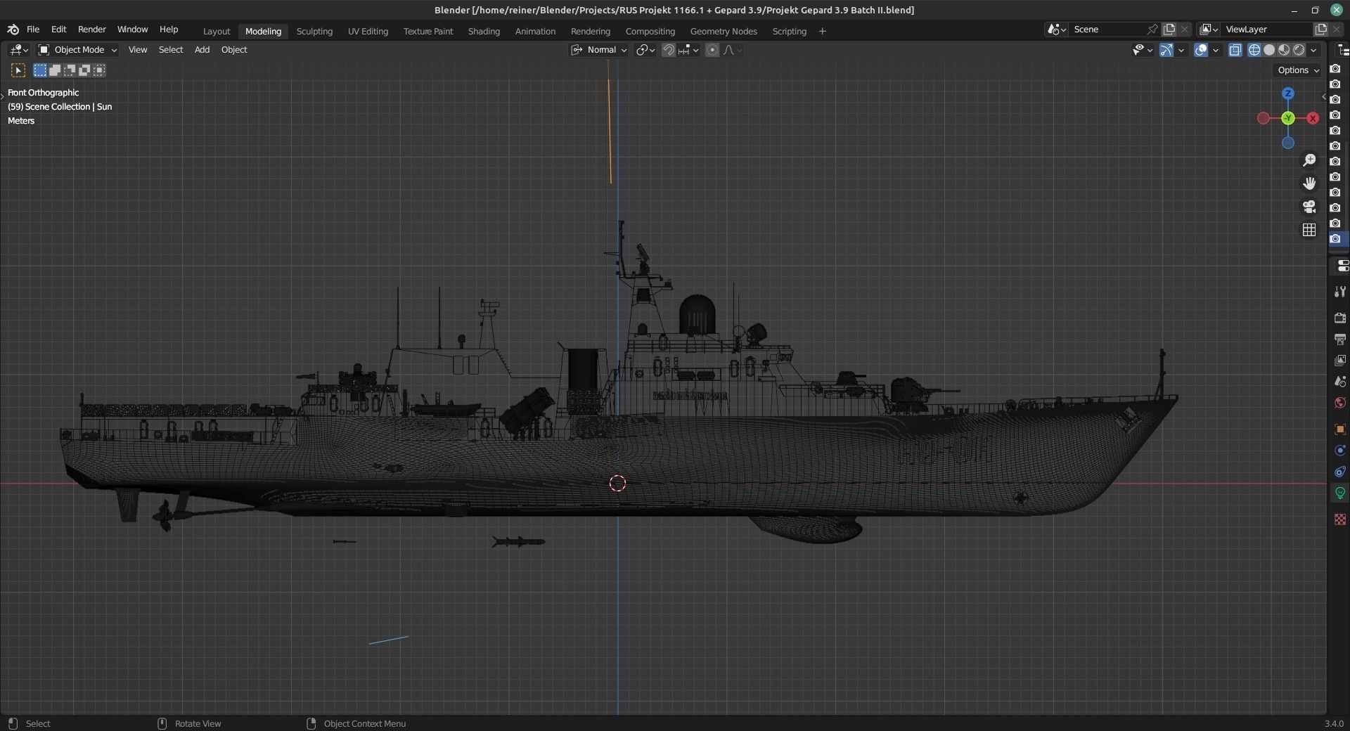 Frigate Project 1166-1 Export Gepard Batch I-III 3D model_11