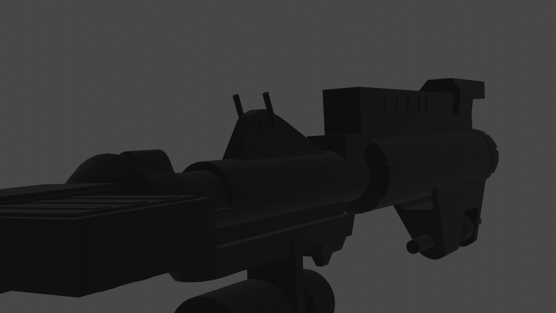 Animated DC-15A Blaster Rifle With Grapple Cable 3D model_2