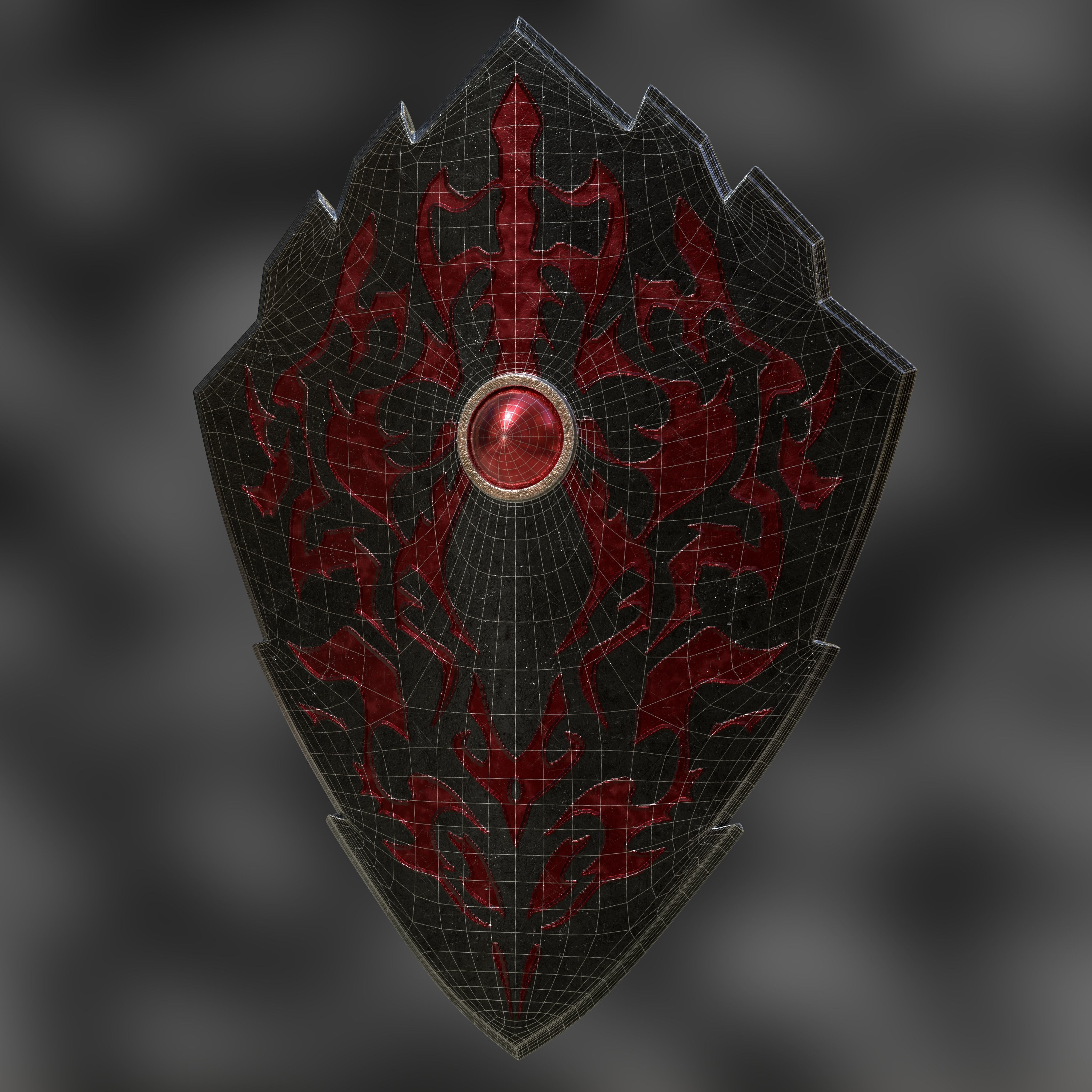 Cursed shield  3D model_1