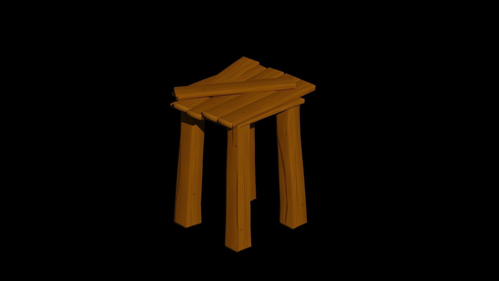 Stylized Archer Tower  Low-poly 3D model_4