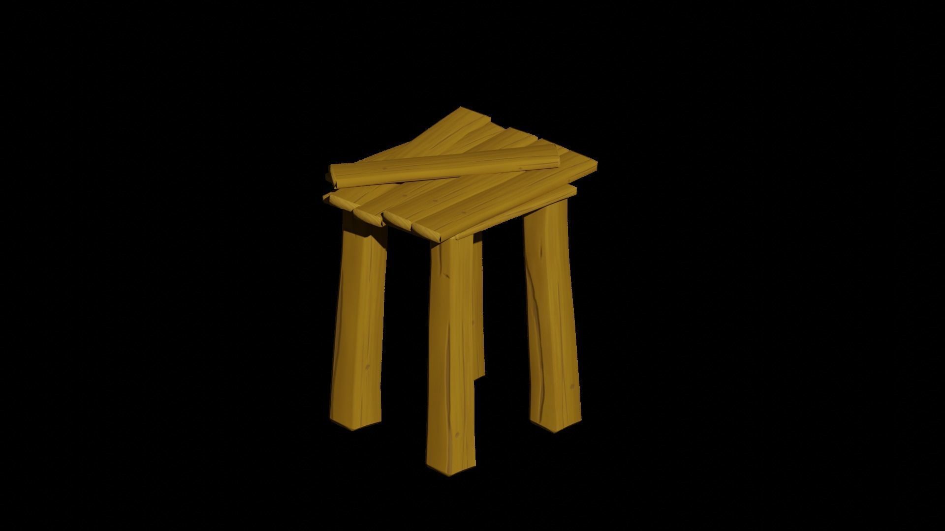 Stylized Archer Tower  Low-poly 3D model_3