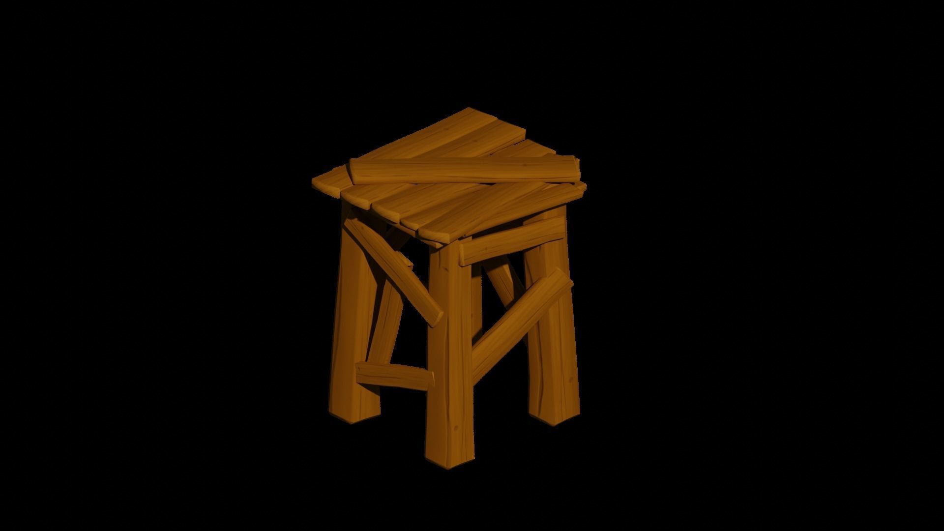 Stylized Archer Tower  Low-poly 3D model_10