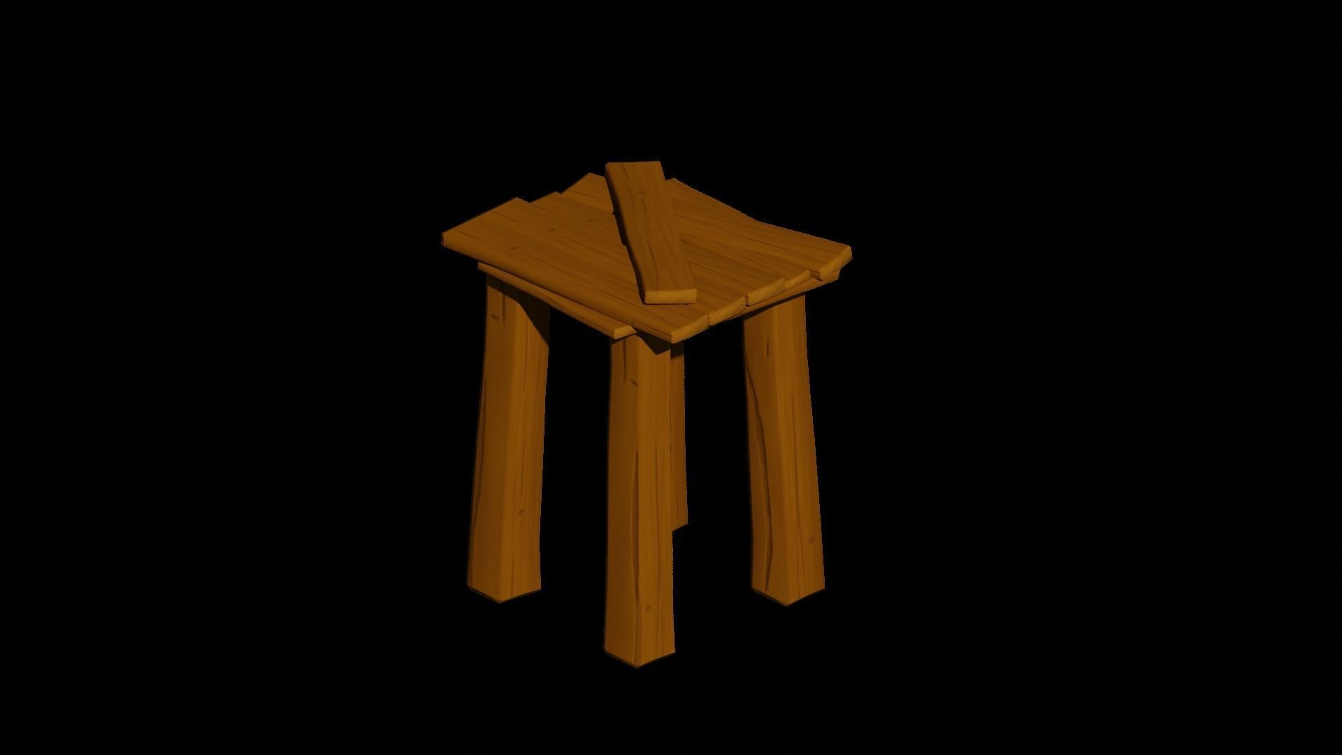 Stylized Archer Tower  Low-poly 3D model_7