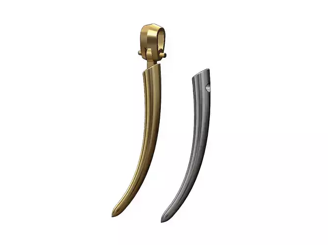 Horn claw pendant charm with bail