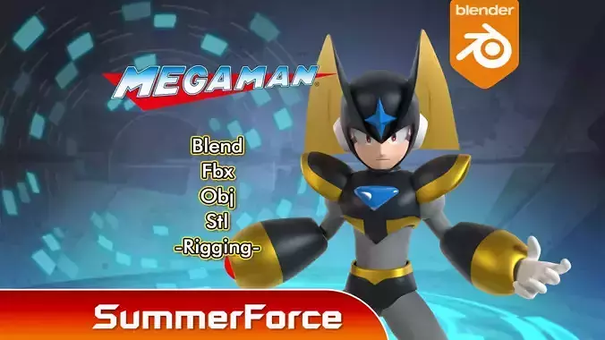 Bass - Megaman 3D model