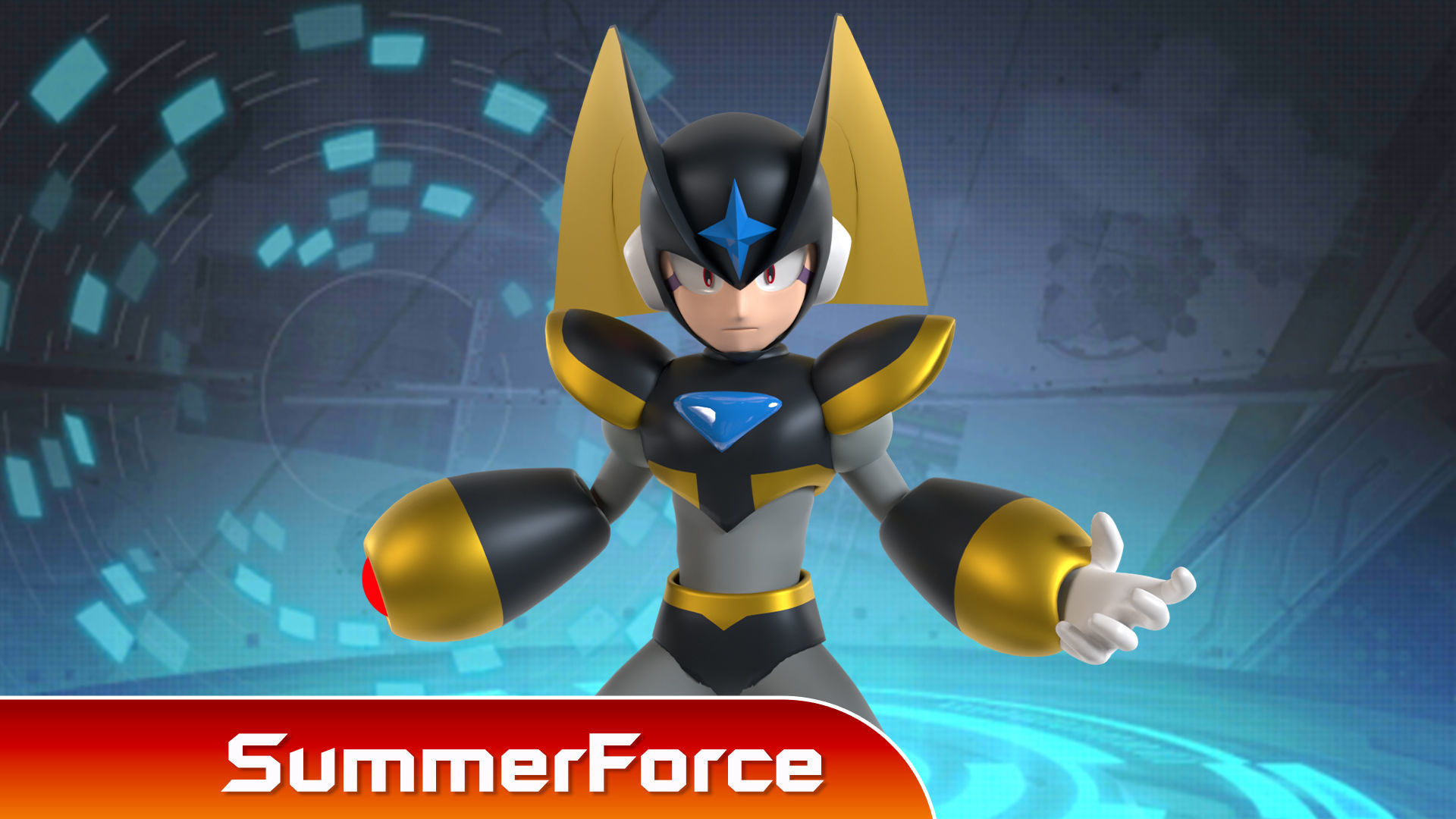 Bass - Megaman 3D model_1