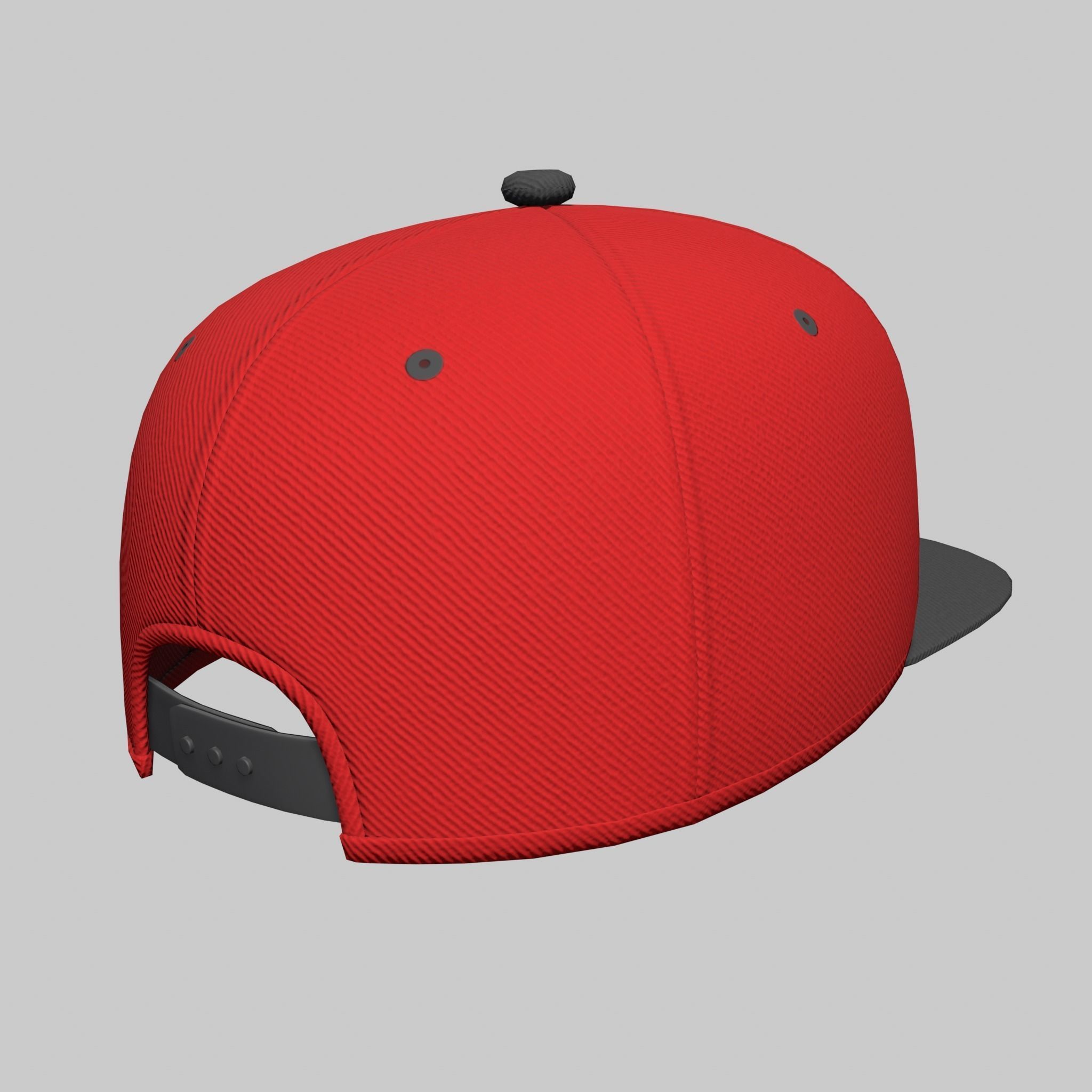 Baseball Cap Red Blue Purple Hat NY New York Yankees Low-poly 3D model_7