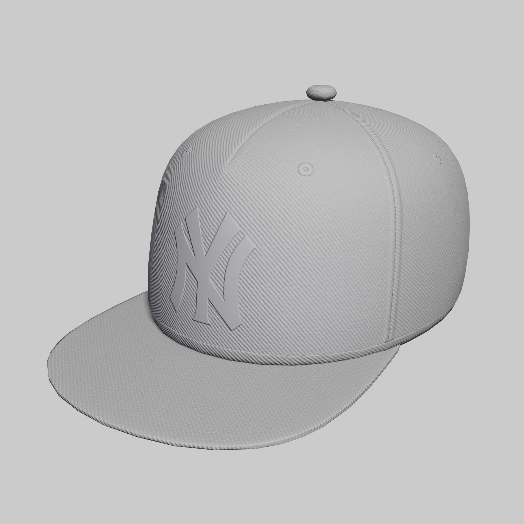 Baseball Cap Red Blue Purple Hat NY New York Yankees Low-poly 3D model_14