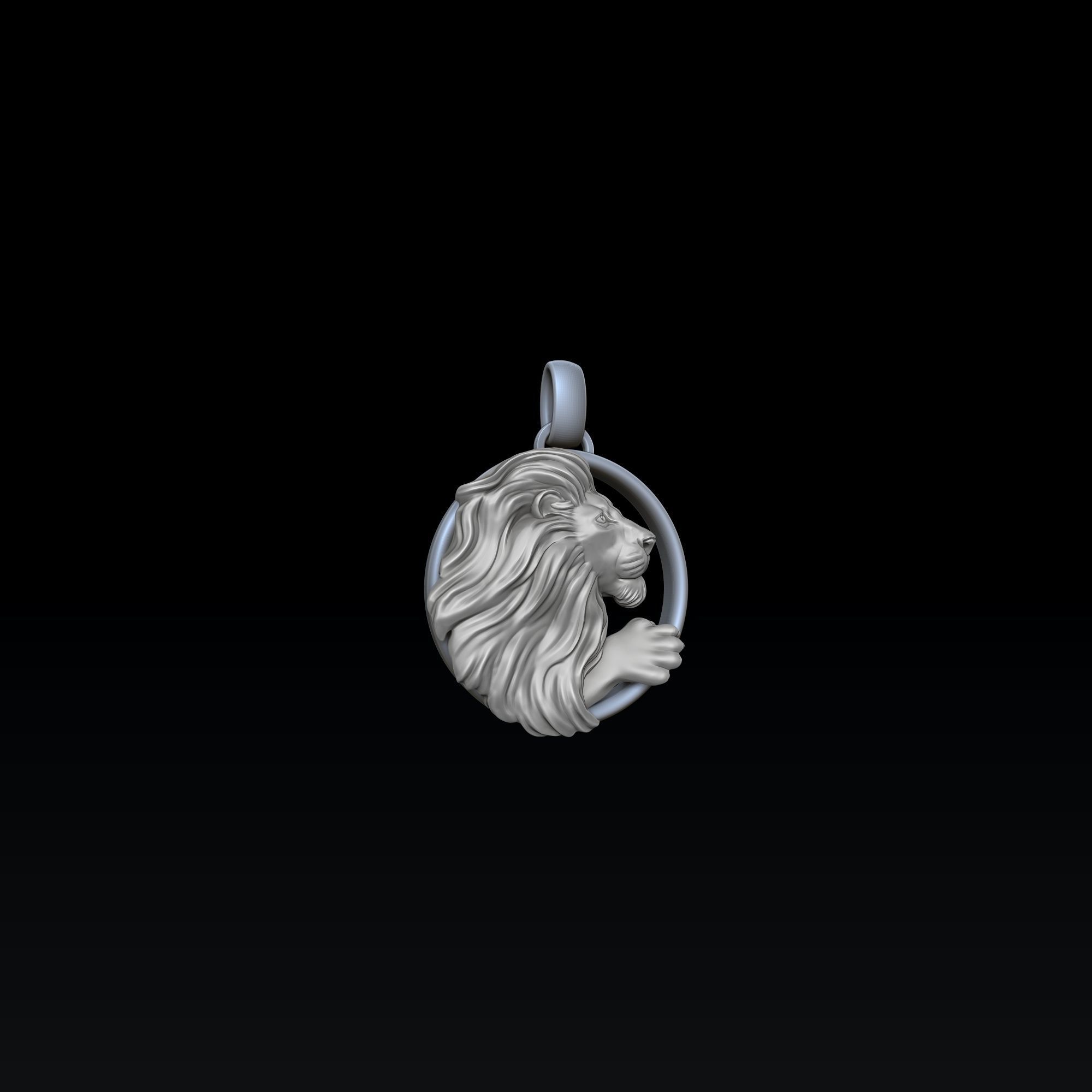 Zodiac Horoscope Leo Pendant 3D print model_6