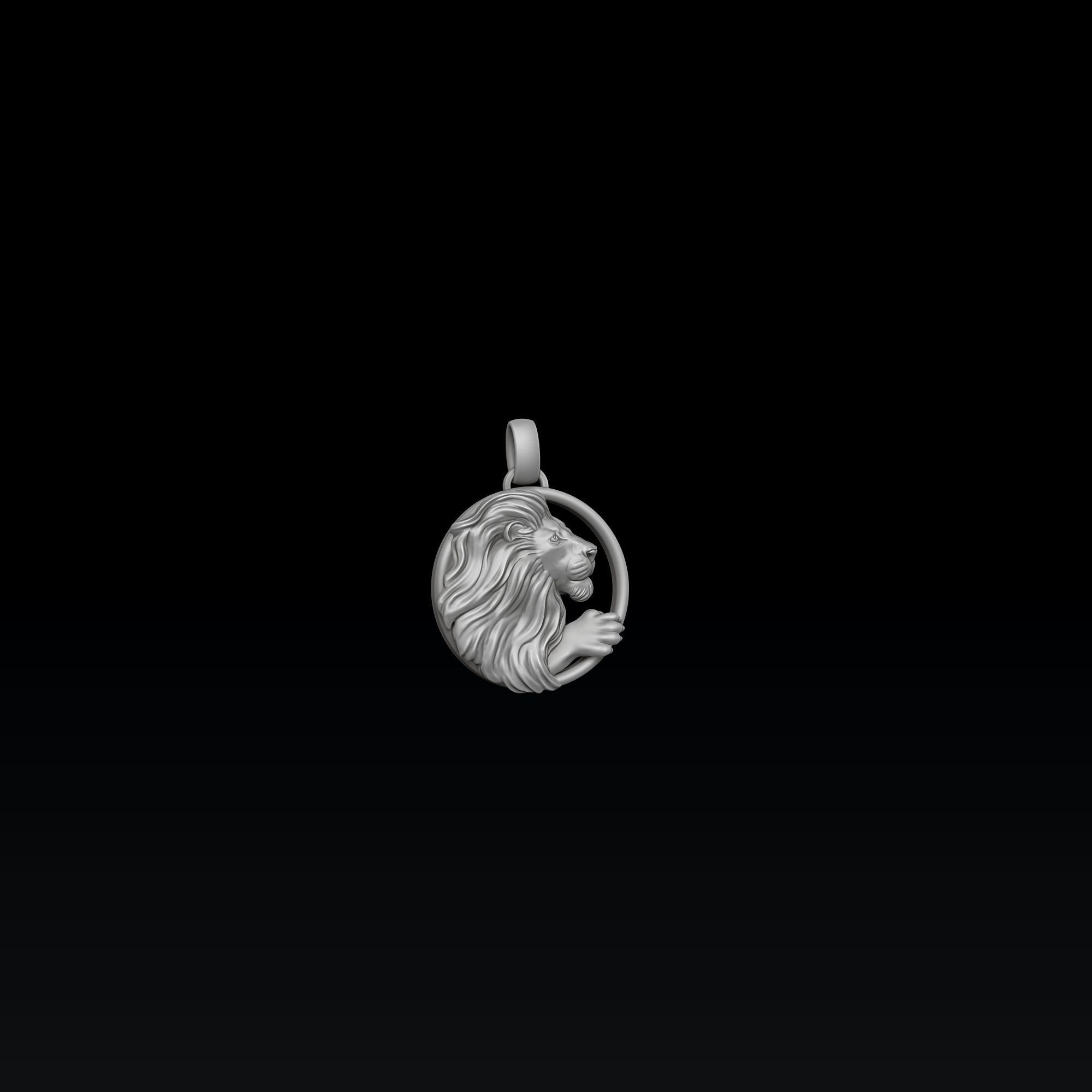 Zodiac Horoscope Leo Pendant 3D print model_1