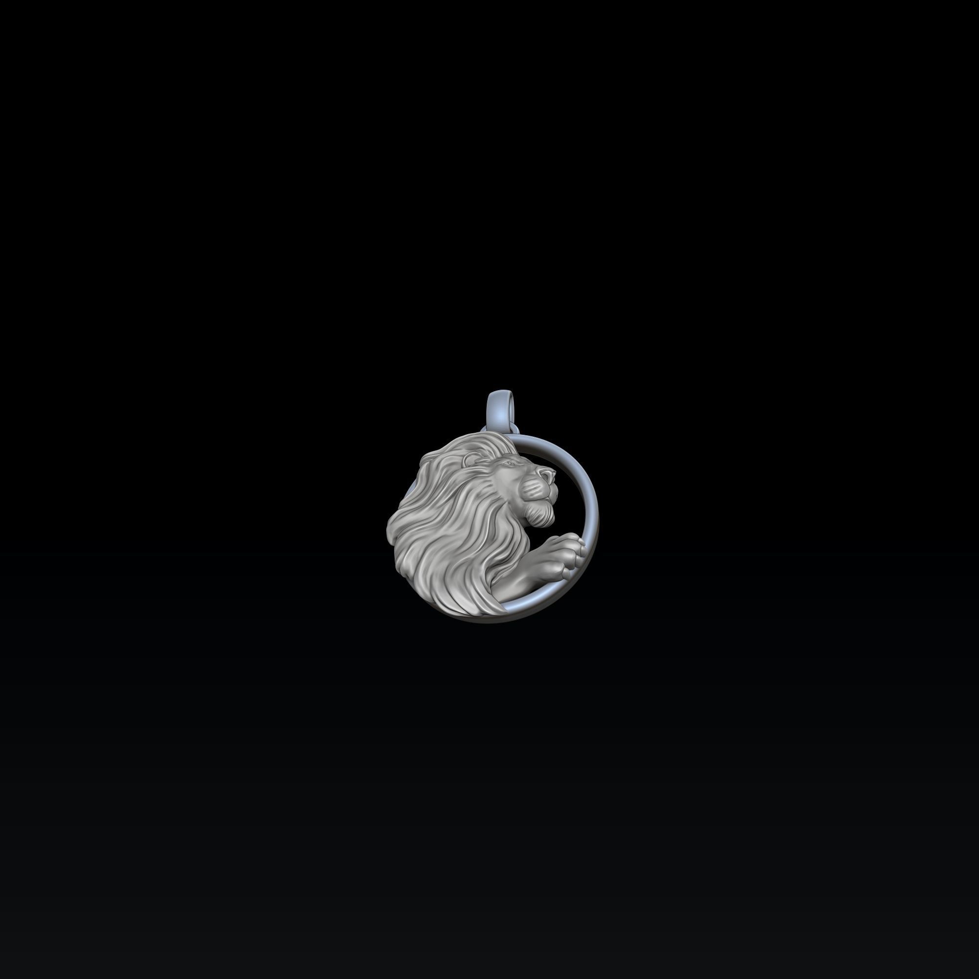 Zodiac Horoscope Leo Pendant 3D print model_5