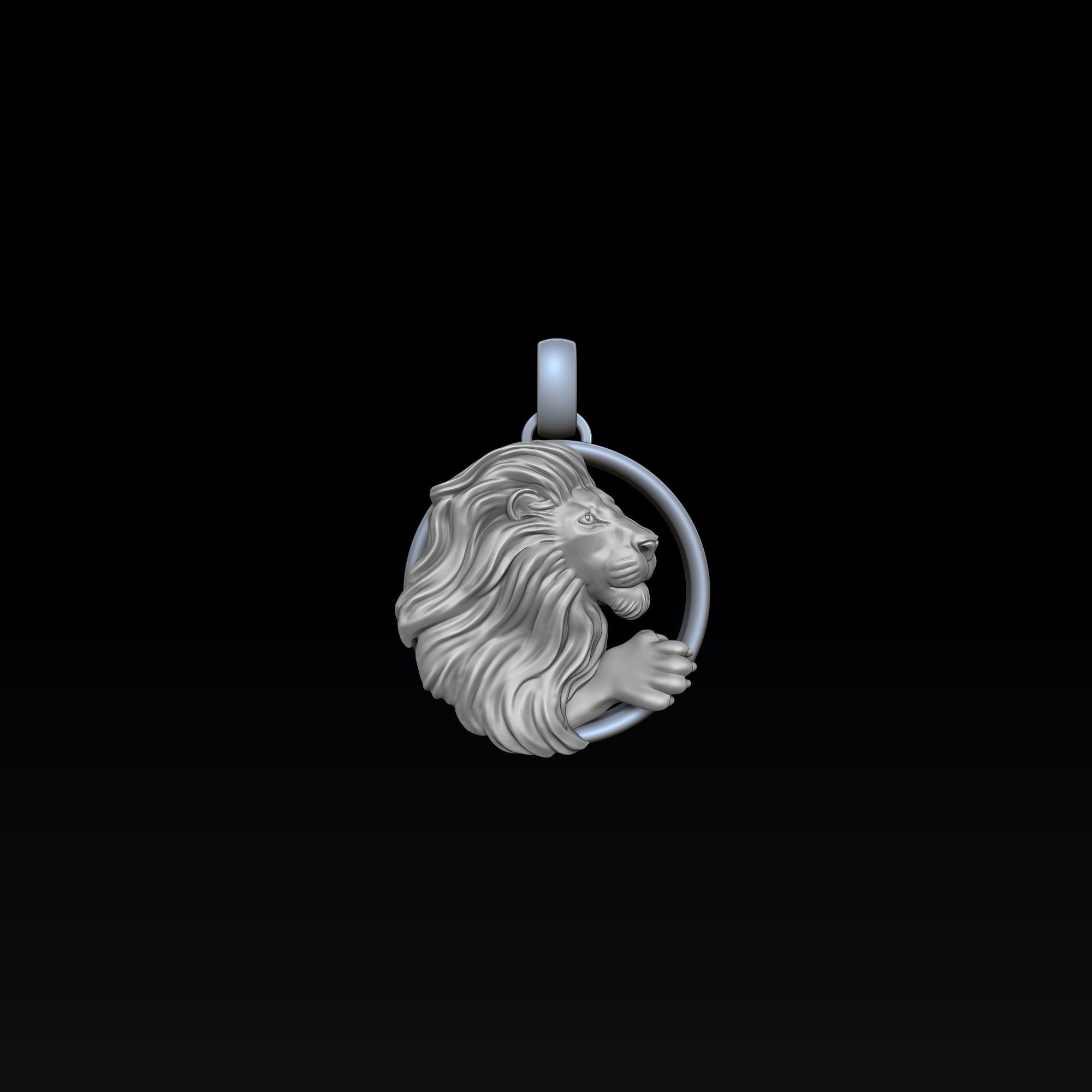Zodiac Horoscope Leo Pendant 3D print model_4